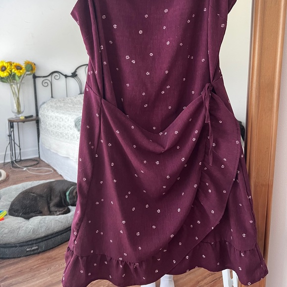 Cotton On Purple Wrap Dress - Picture 2 of 3